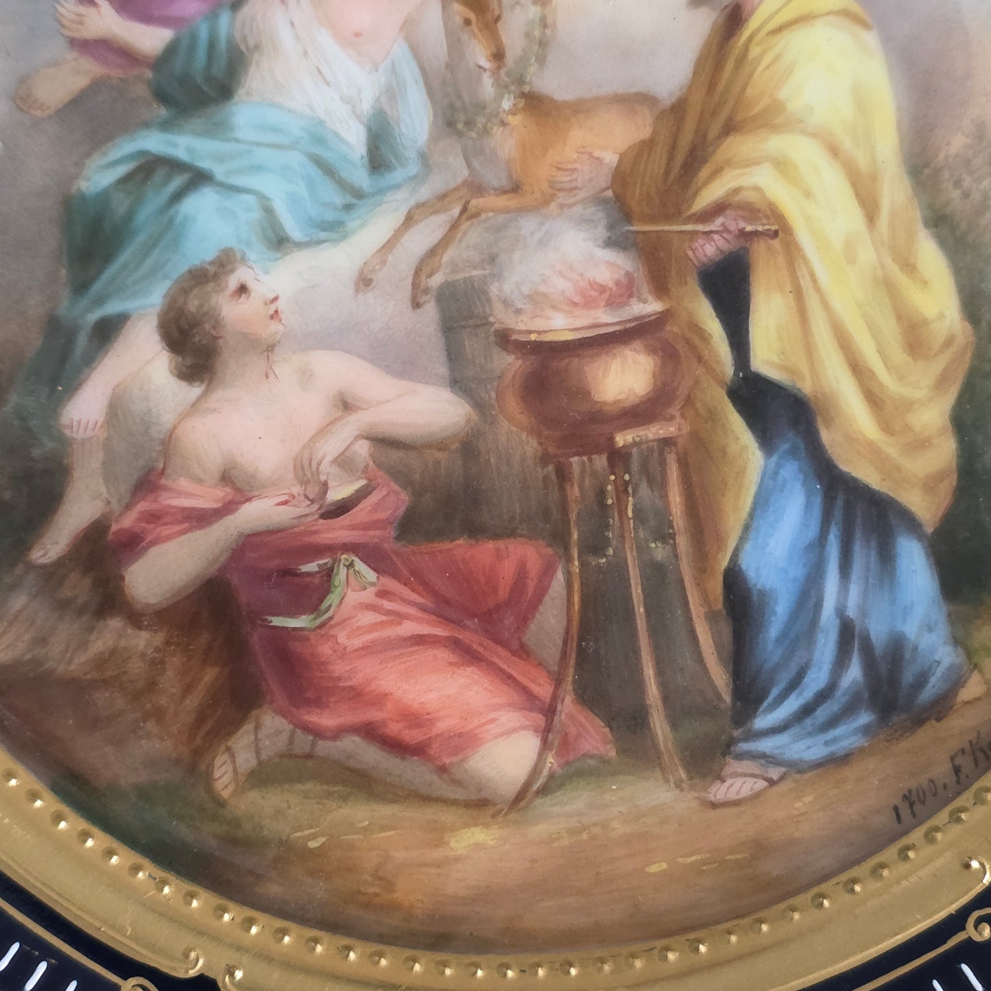 Superb 19thc Vienna Handpainted Plate signed F.Kohl