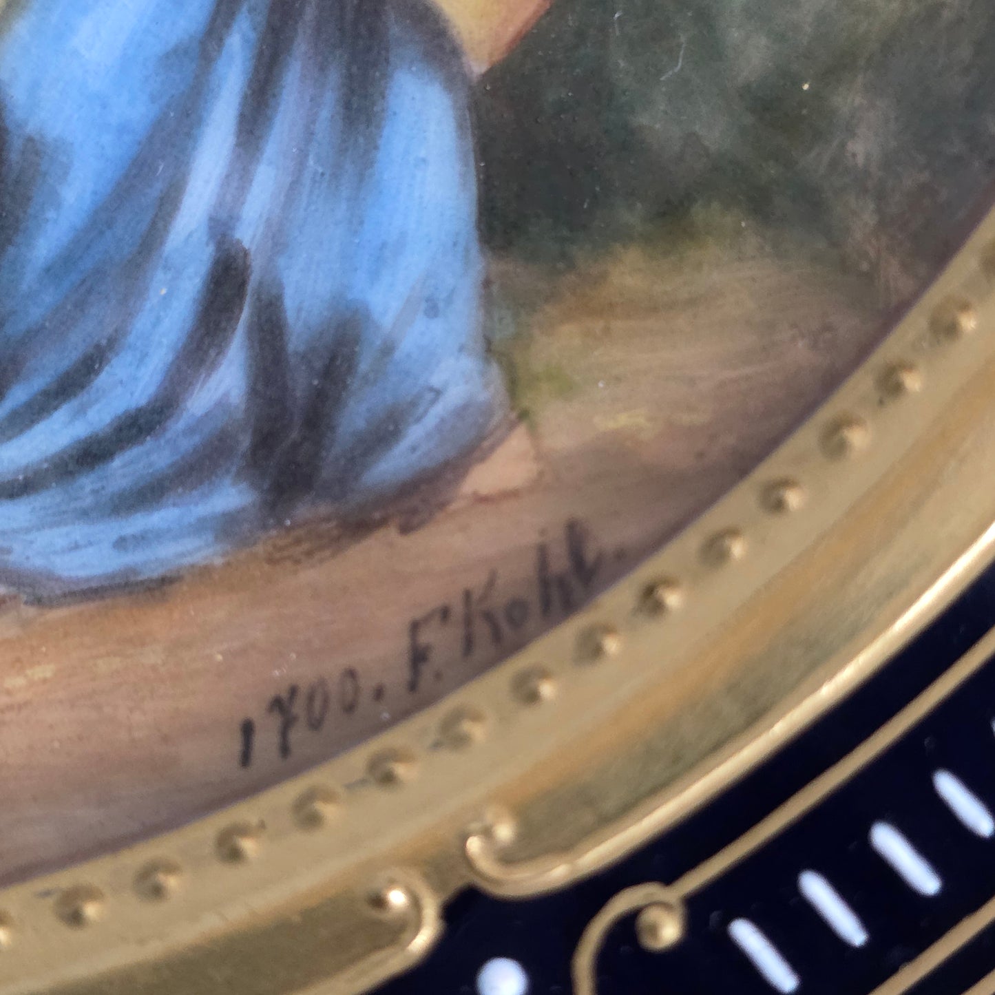 Superb 19thc Vienna Handpainted Plate signed F.Kohl