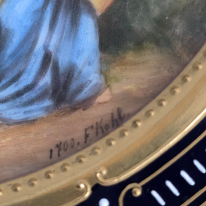 Superb 19thc Vienna Handpainted Plate signed F.Kohl