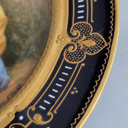 Superb 19thc Vienna Handpainted Plate signed F.Kohl