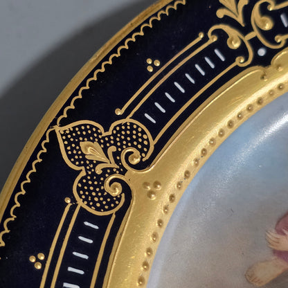 Superb 19thc Vienna Handpainted Plate signed F.Kohl