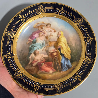 Superb 19thc Vienna Handpainted Plate signed F.Kohl