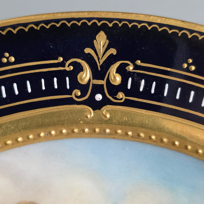Superb 19thc Vienna Handpainted Plate signed F.Kohl