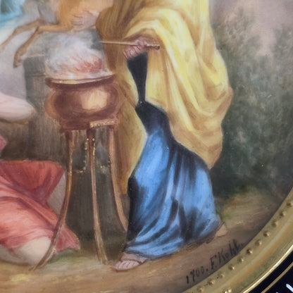 Superb 19thc Vienna Handpainted Plate signed F.Kohl