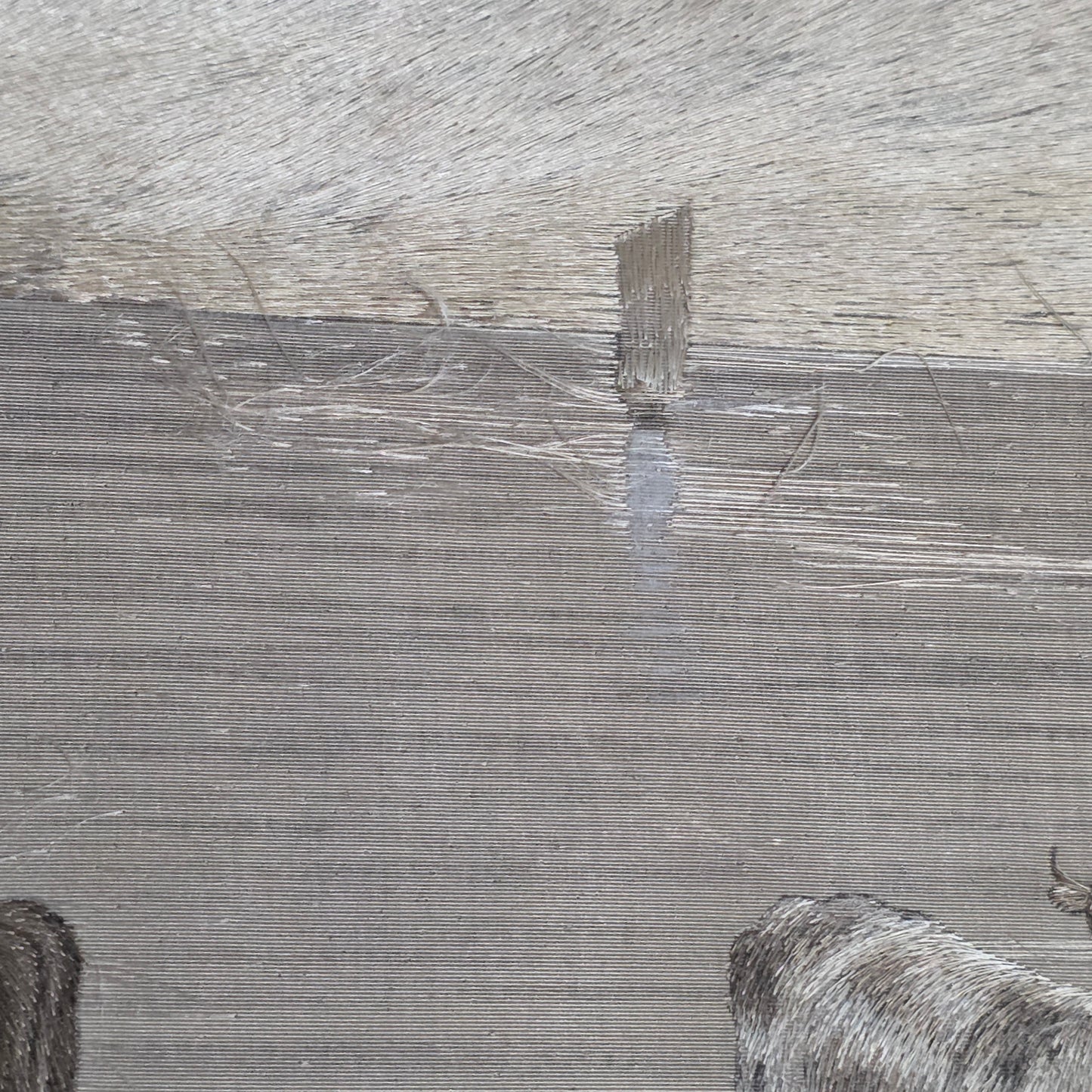 Fine Rare Chinese Silk Embroidered Cattle Scene, Framed C1890