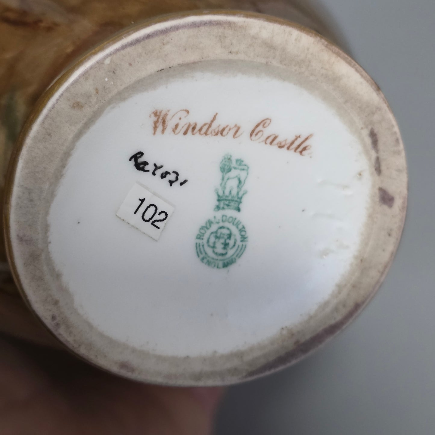Royal Doulton John.H.Plant Handpainted Vase Windsor Castle C1910