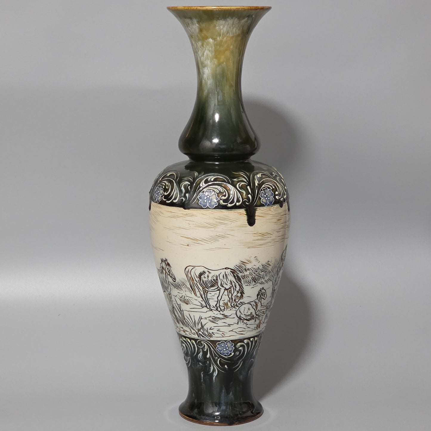 Large Hannah Barlow Vase for Doulton Lambeth. 44cm high