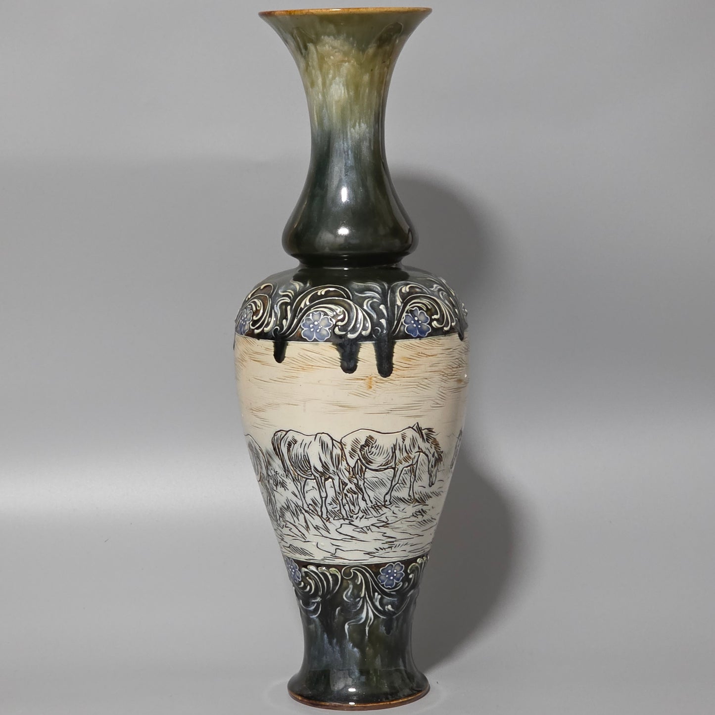 Large Hannah Barlow Vase for Doulton Lambeth. 44cm high
