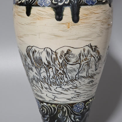 Large Hannah Barlow Vase for Doulton Lambeth. 44cm high