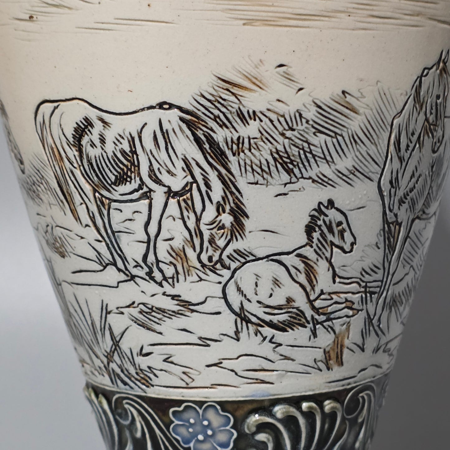 Large Hannah Barlow Vase for Doulton Lambeth. 44cm high