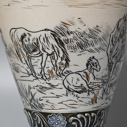 Large Hannah Barlow Vase for Doulton Lambeth. 44cm high