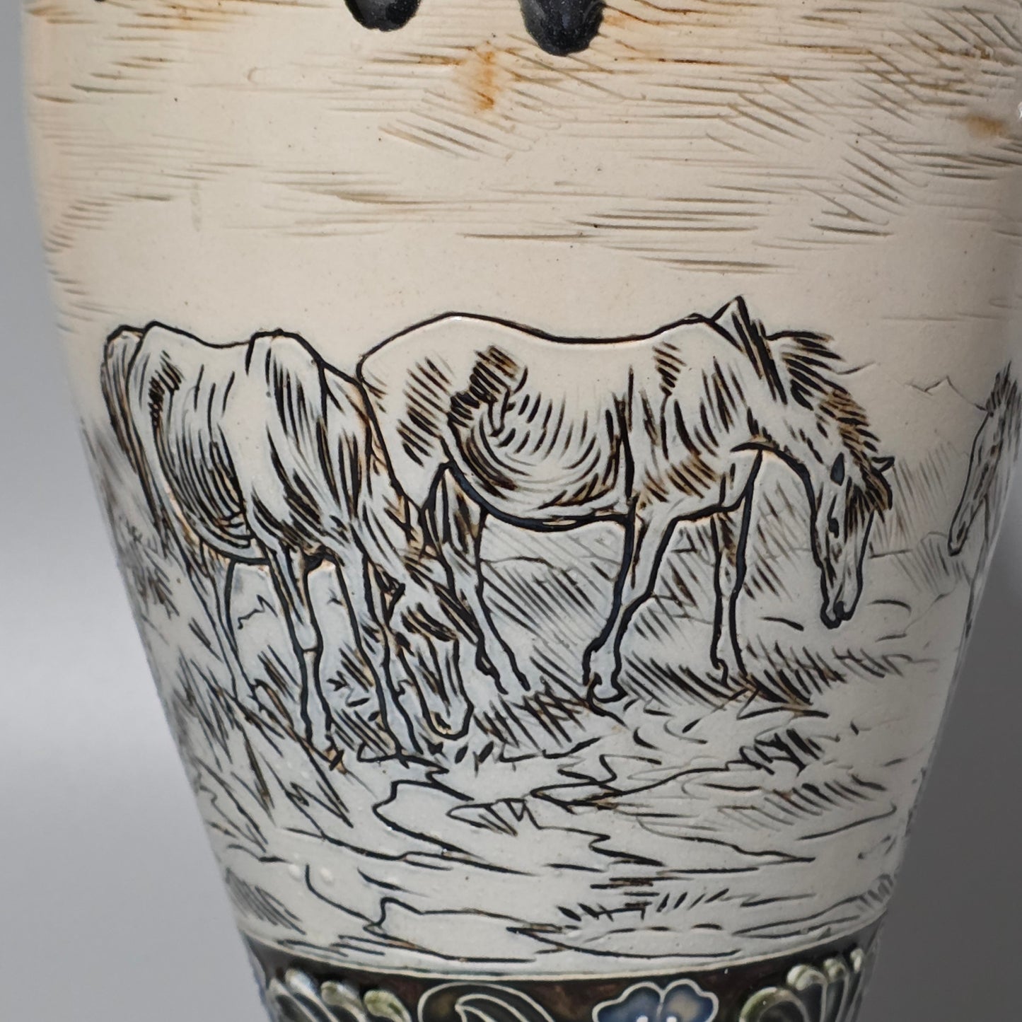 Large Hannah Barlow Vase for Doulton Lambeth. 44cm high