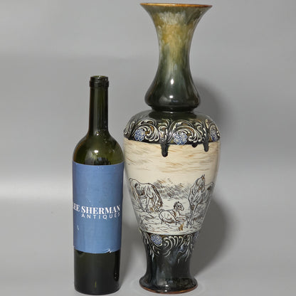 Large Hannah Barlow Vase for Doulton Lambeth. 44cm high
