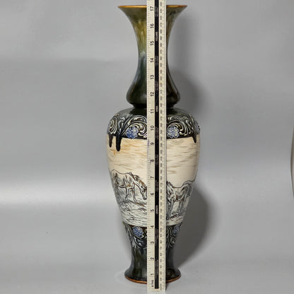 Large Hannah Barlow Vase for Doulton Lambeth. 44cm high