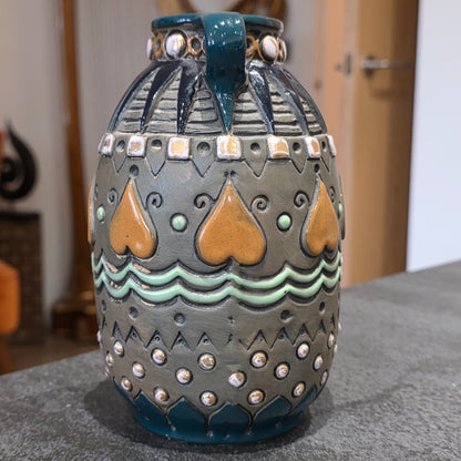 Delightful Art Deco Amphora Vase In The Egyptian Style C1920