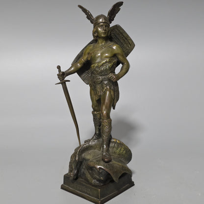 Ruffino Besserdich (1858–1915) – “Siegfried” Bronze Sculpture