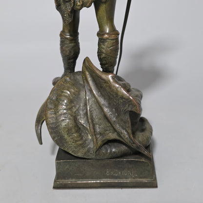 Ruffino Besserdich (1858–1915) – “Siegfried” Bronze Sculpture