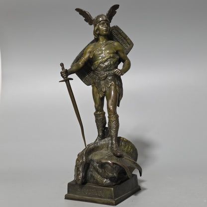Ruffino Besserdich (1858–1915) – “Siegfried” Bronze Sculpture
