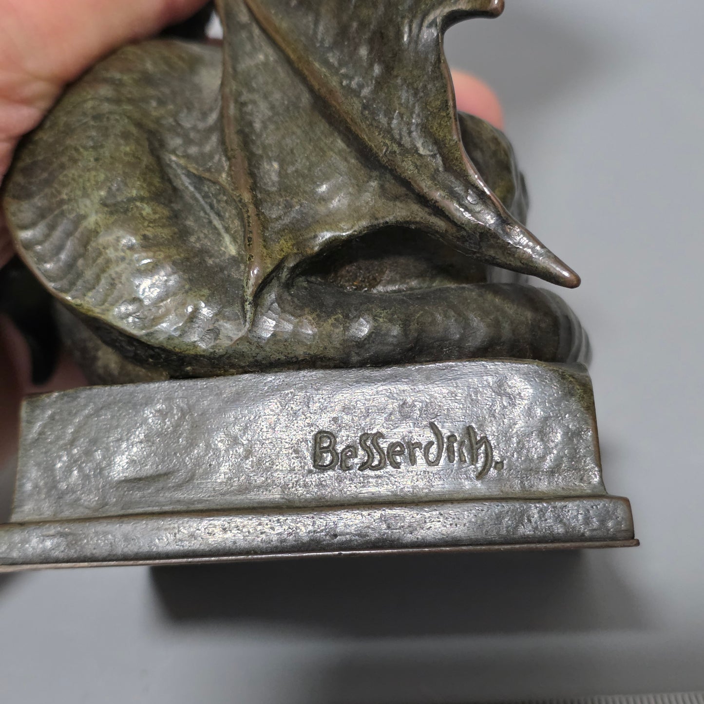Ruffino Besserdich (1858–1915) – “Siegfried” Bronze Sculpture