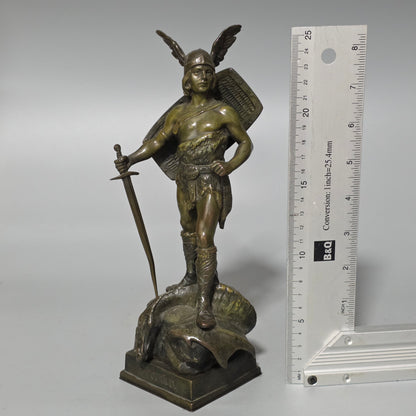 Ruffino Besserdich (1858–1915) – “Siegfried” Bronze Sculpture
