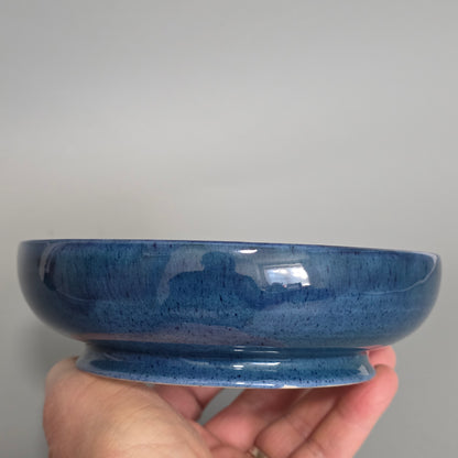William Moorcroft Moonlit Blue Bowl C1924 Signed Wm Art Pottery Dish Collectable