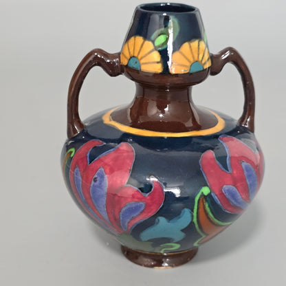 Rare Wileman Intarsio Vase Art Nouveau Floral Pattern 3109 C1900 Shelley Interest