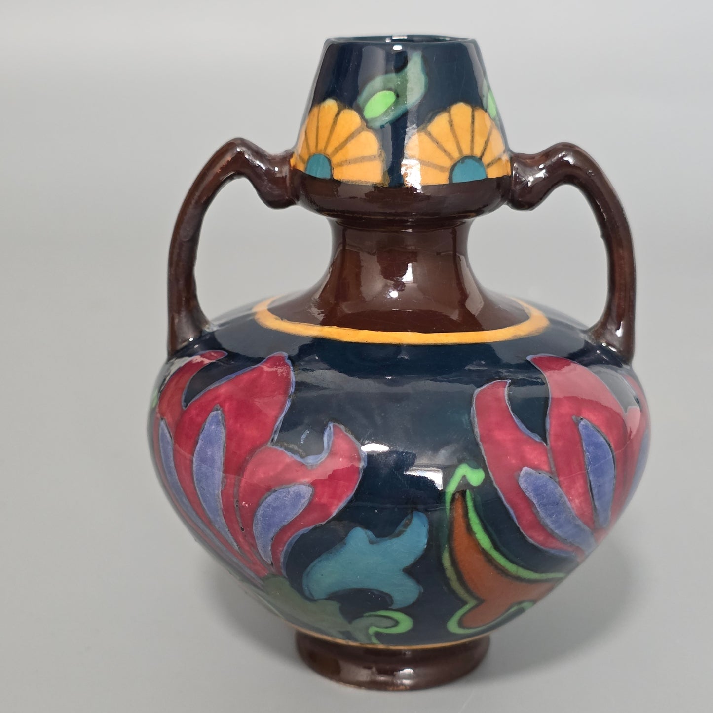 Rare Wileman Intarsio Vase Art Nouveau Floral Pattern 3109 C1900 Shelley Interest