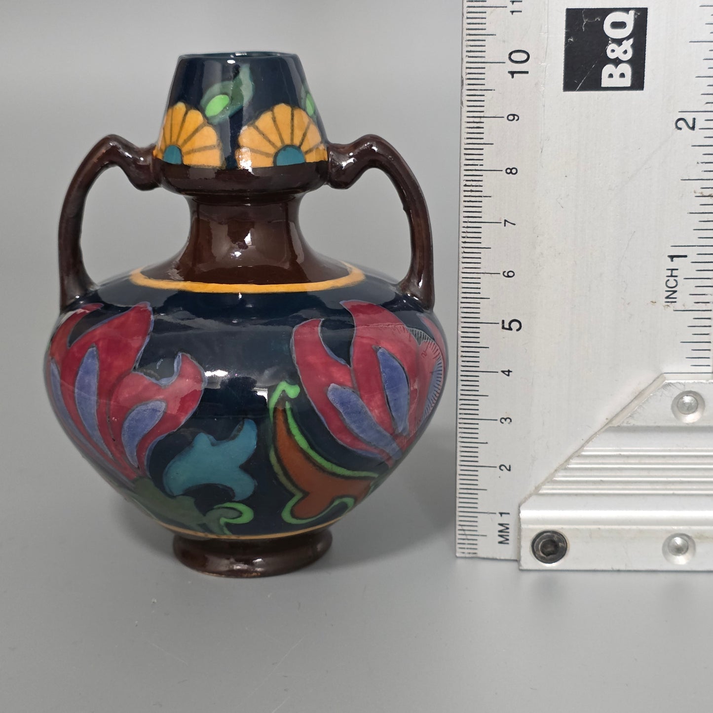Rare Wileman Intarsio Vase Art Nouveau Floral Pattern 3109 C1900 Shelley Interest