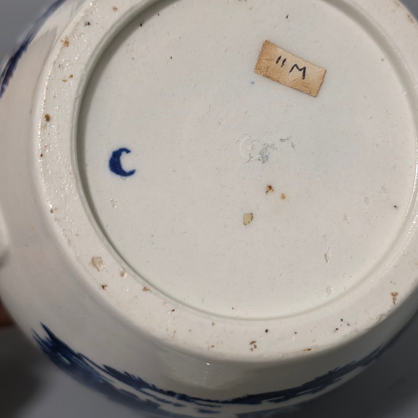 Worcester 18thc Blue And White Teapot La Terre Pattern