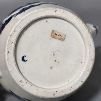 Worcester 18thc Blue And White Teapot La Terre Pattern