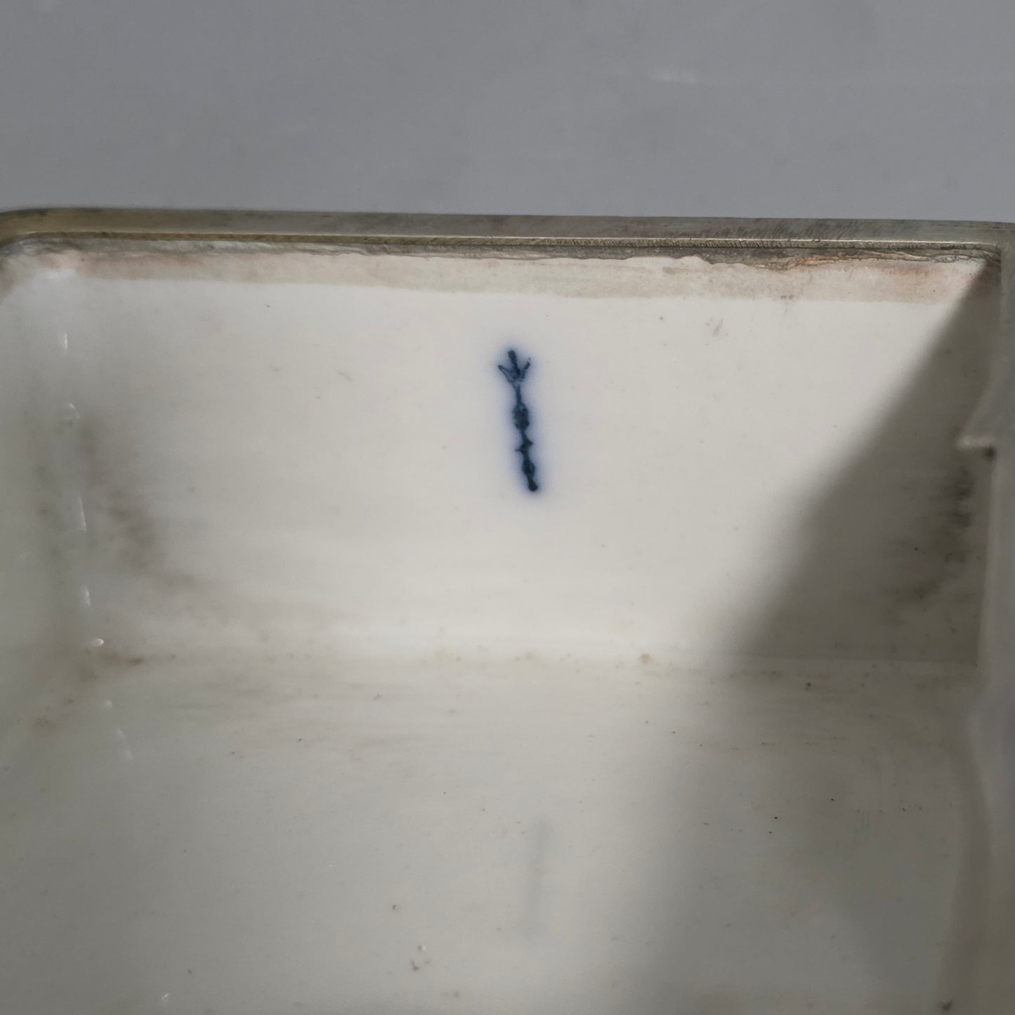 Large Kpm 19thc Silver Mounted Painted Table Snuffbox C1880