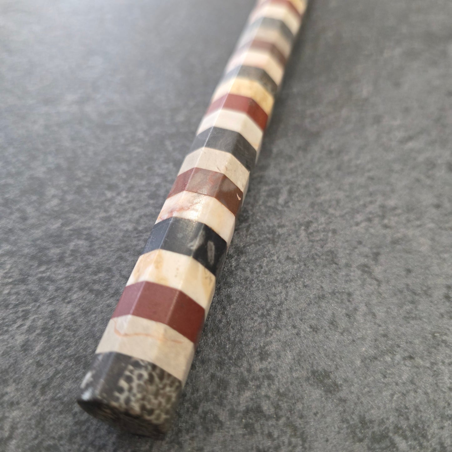 A 19thc Grand Tour Specimen Marble Octagonal Rule