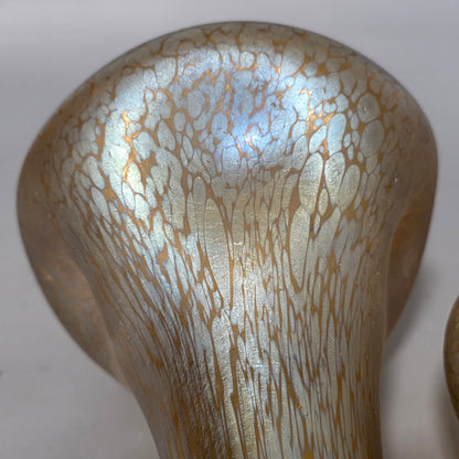 Fabulous pair of “Candia Papillon” Pattern Iridescent Glass Loetz vases c1900