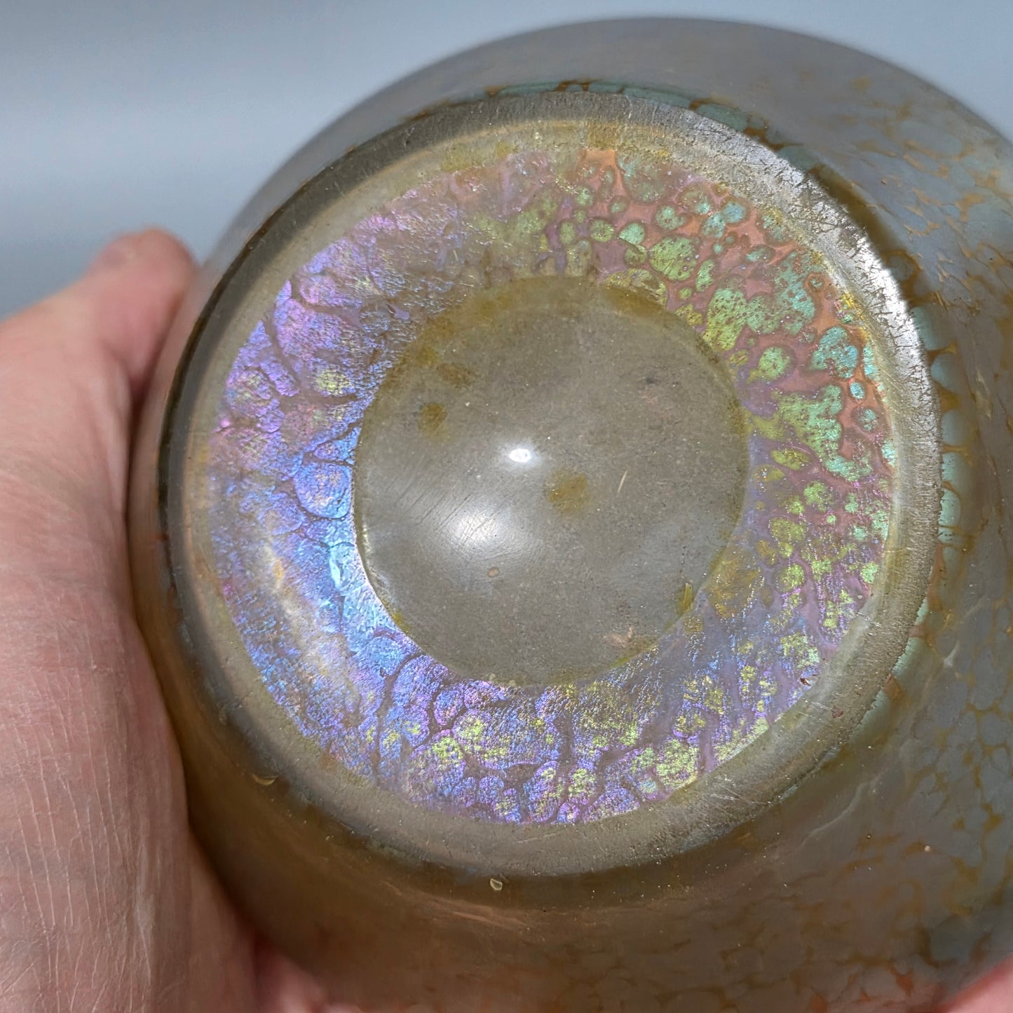 Fabulous pair of “Candia Papillon” Pattern Iridescent Glass Loetz vases c1900