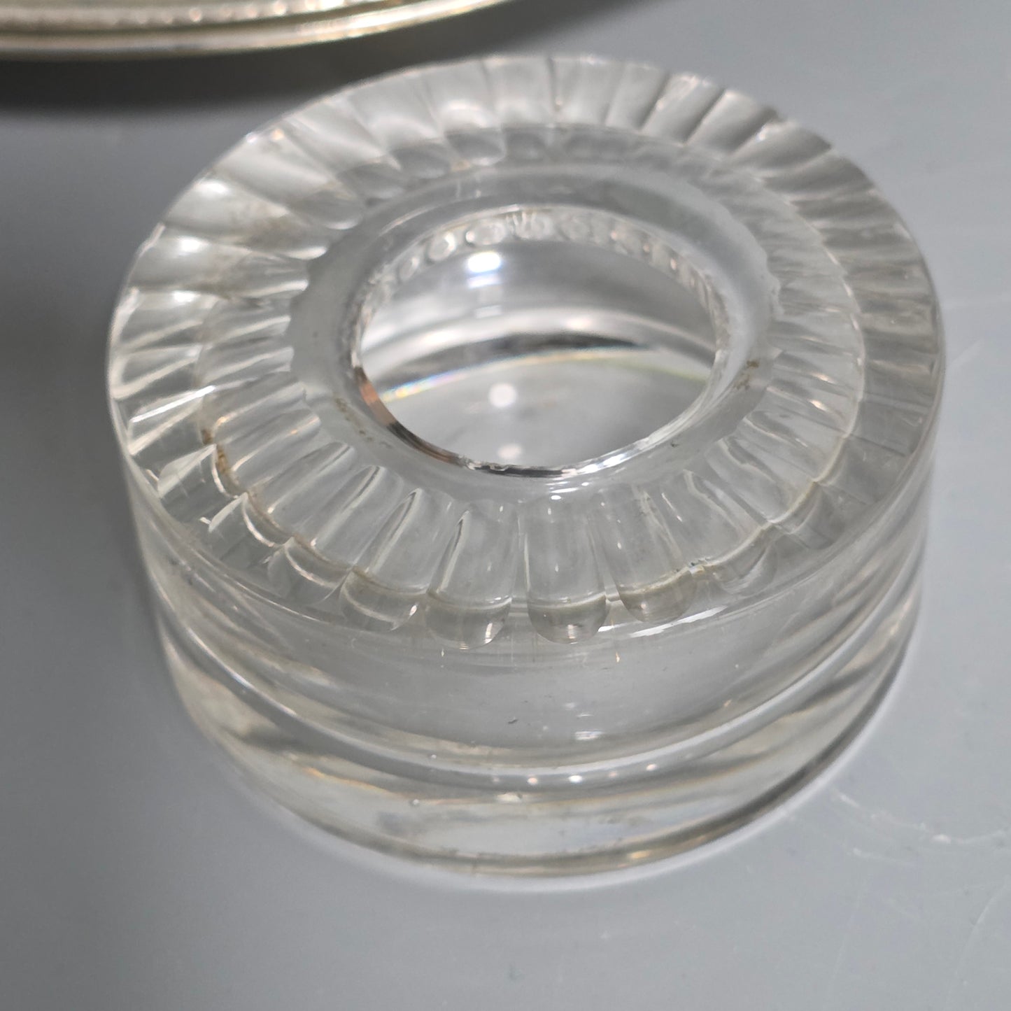 Elkington, Victorian, Neo Classical Silver Plate on Brass Circular Inkstand. Elkington & Co.c1875