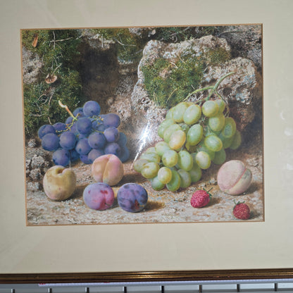 Fabulous Watercolour Still Life Fruit By John Sherrin (british, 1819 - 1896)