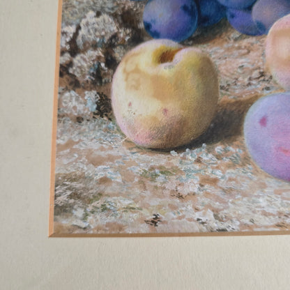 Fabulous Watercolour Still Life Fruit By John Sherrin (british, 1819 - 1896)