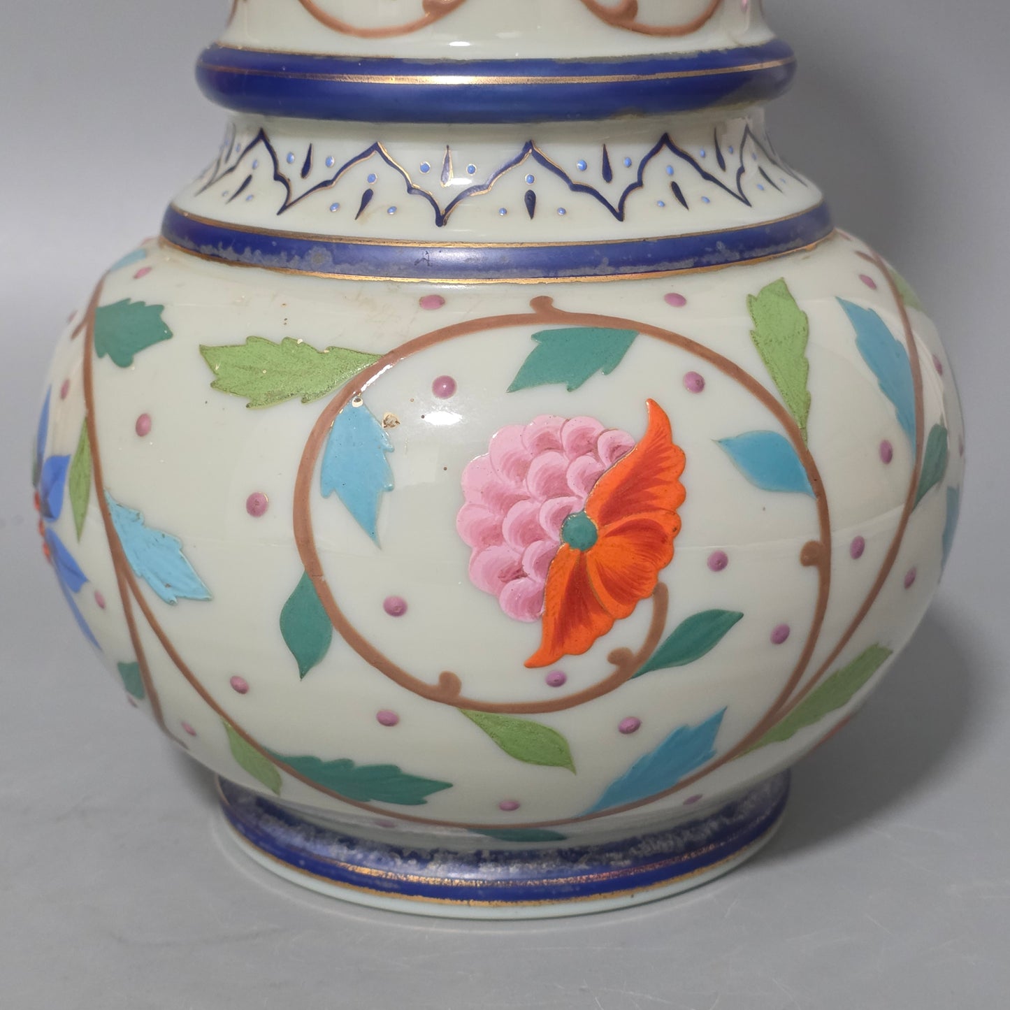 Large Thomas Webb Antique Moroccan Tapestry Vase 31.25cm