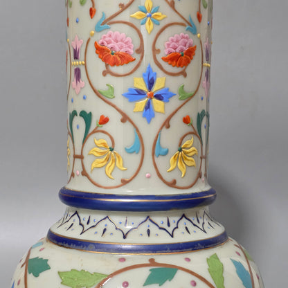 Large Thomas Webb Antique Moroccan Tapestry Vase 31.25cm
