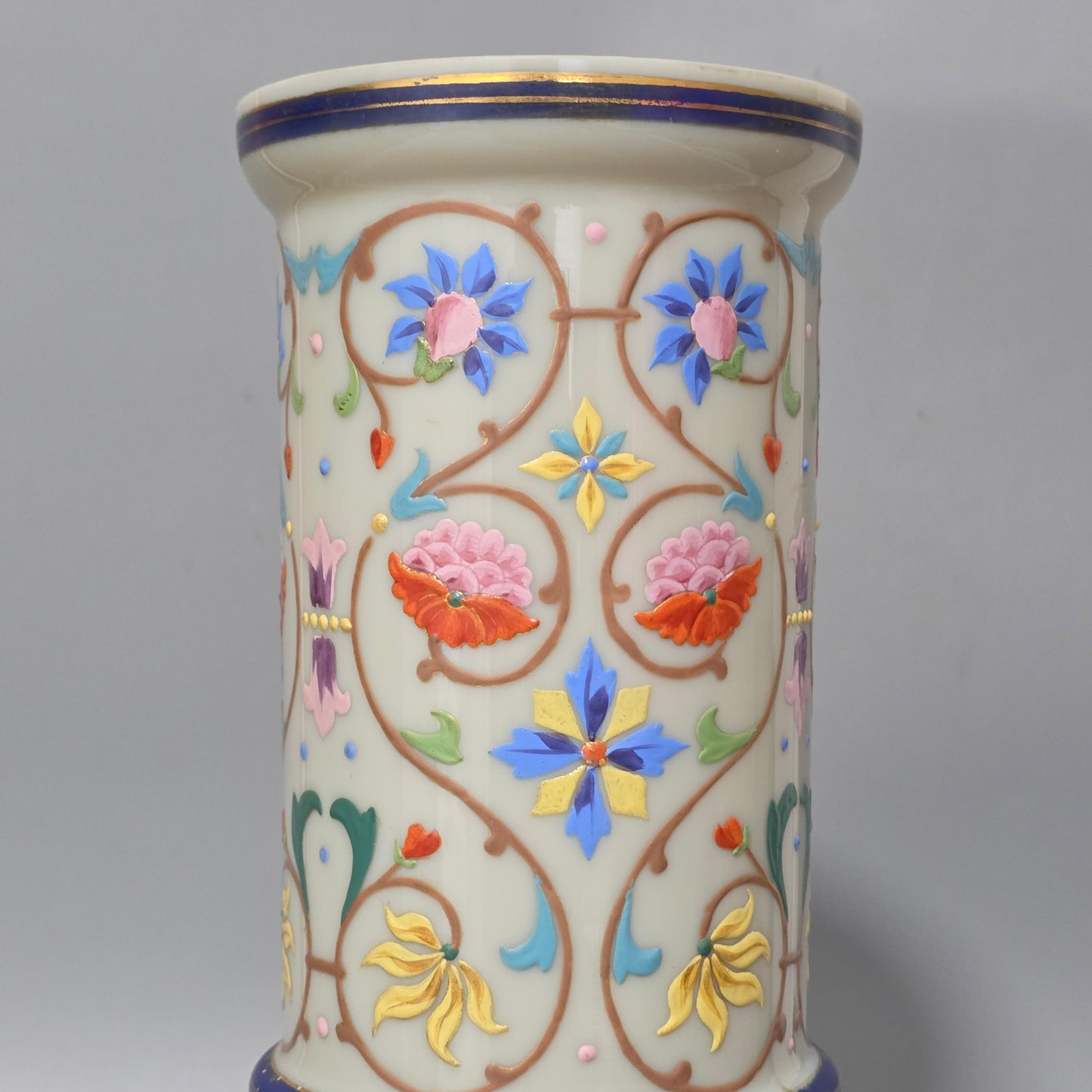 Large Thomas Webb Antique Moroccan Tapestry Vase 31.25cm