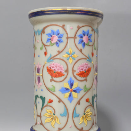 Large Thomas Webb Antique Moroccan Tapestry Vase 31.25cm