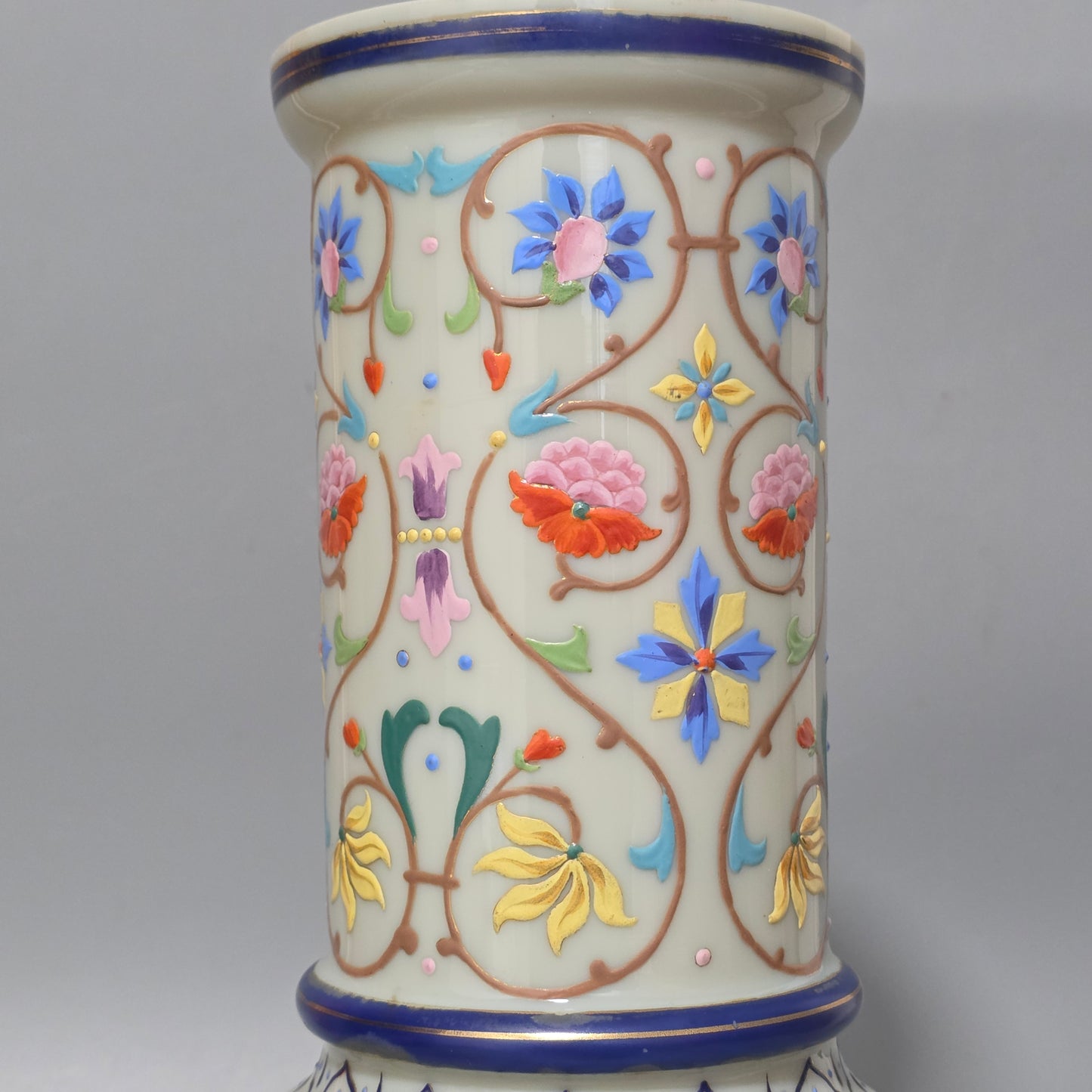 Large Thomas Webb Antique Moroccan Tapestry Vase 31.25cm