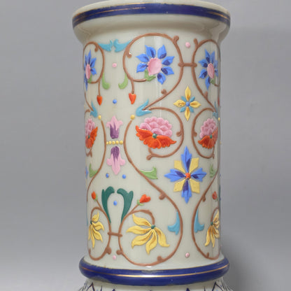 Large Thomas Webb Antique Moroccan Tapestry Vase 31.25cm