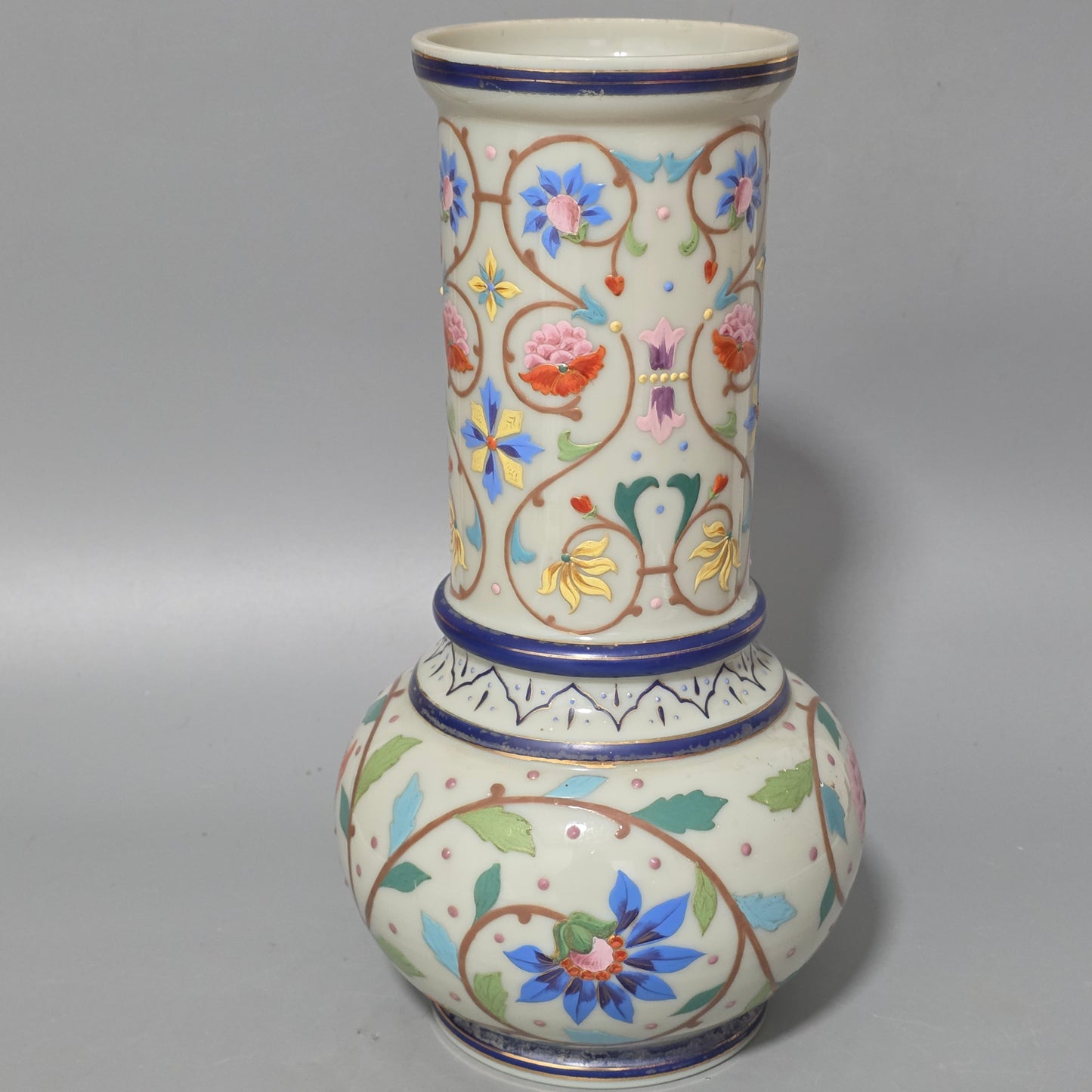 Large Thomas Webb Antique Moroccan Tapestry Vase 31.25cm