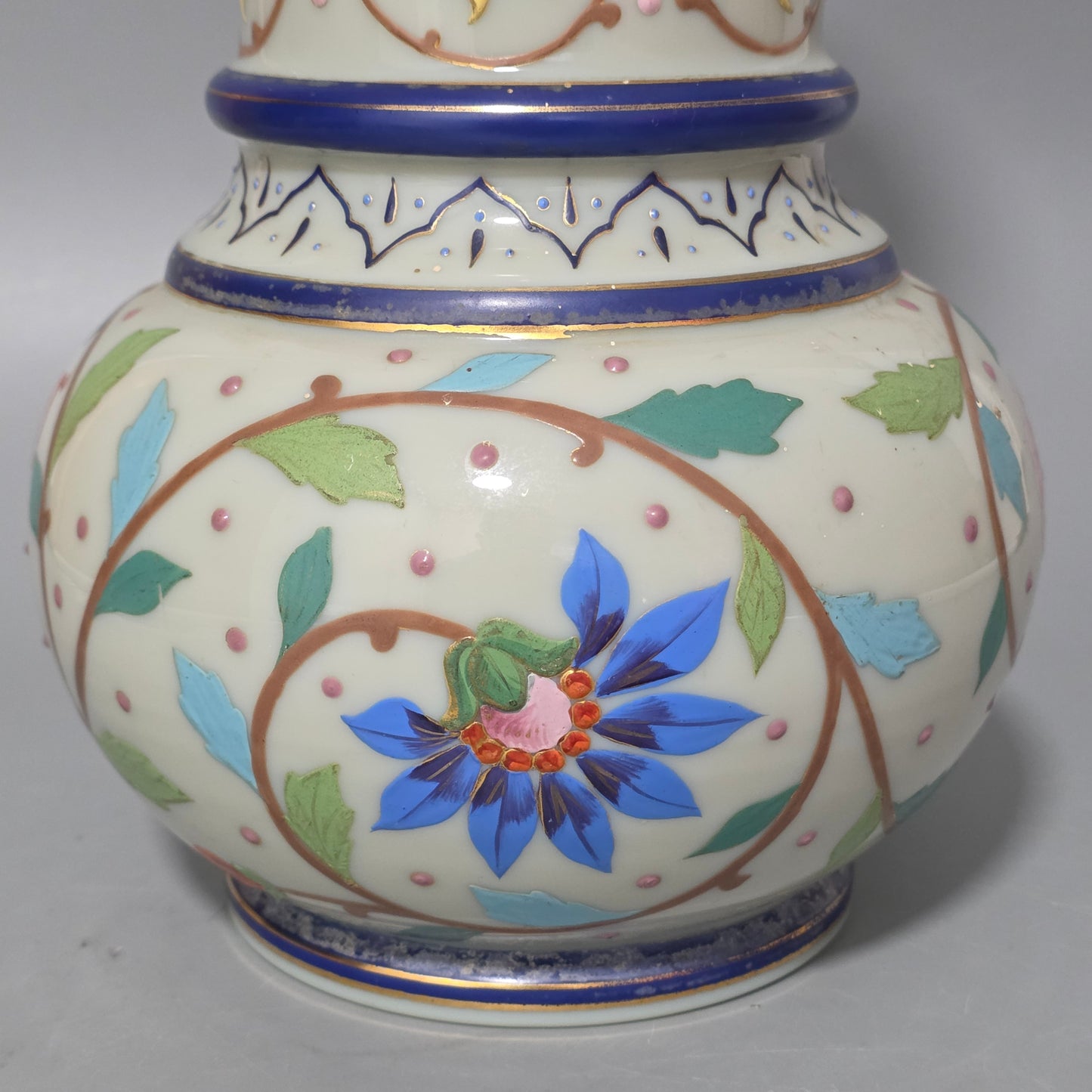 Large Thomas Webb Antique Moroccan Tapestry Vase 31.25cm