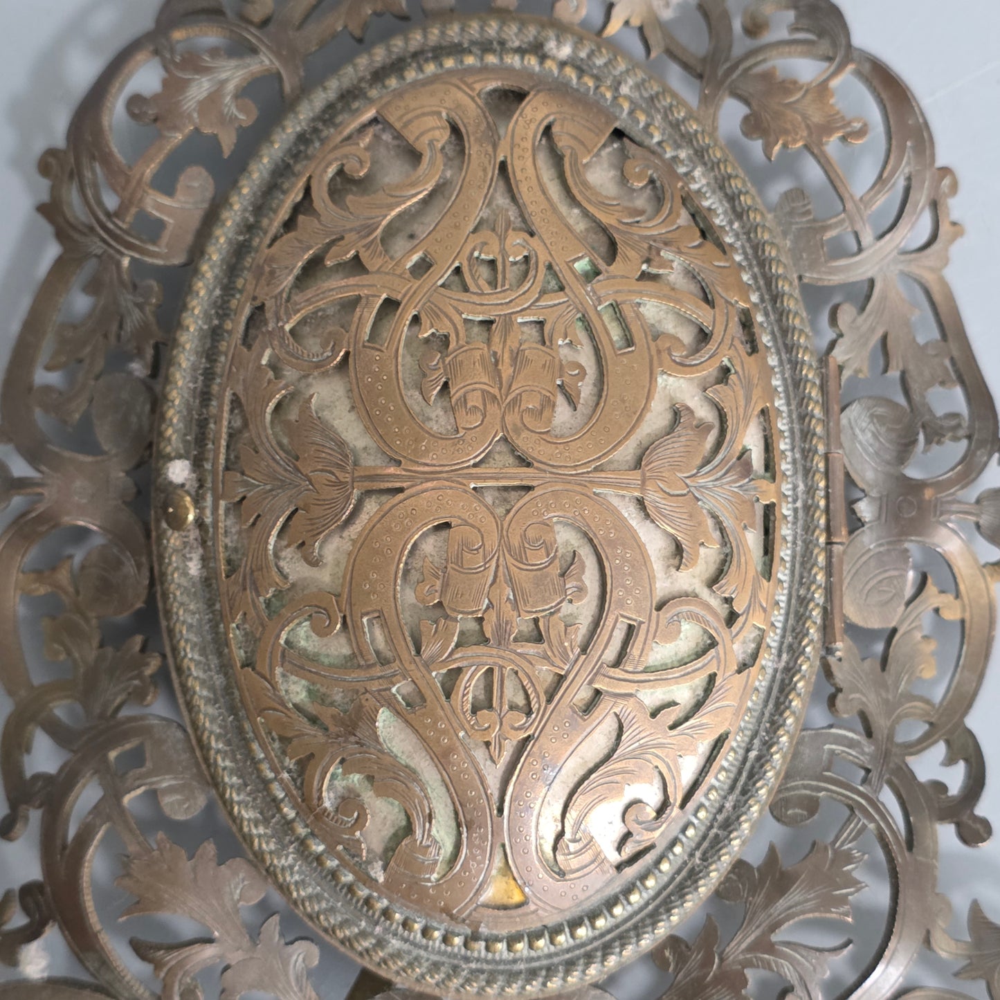 Fabulous Pierce Antique Brass Frame With Hinged Door "Marion London' C1880