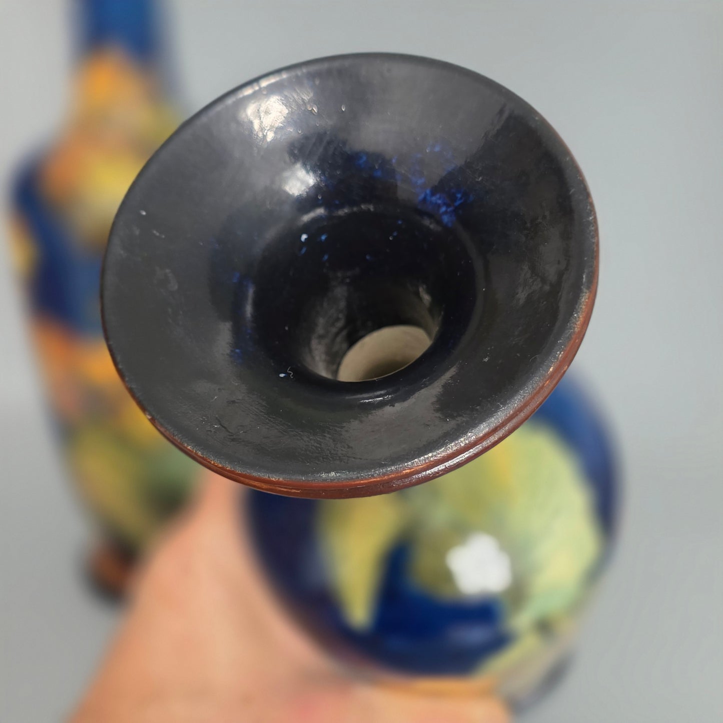 A Pair Of Doulton Lambeth Faience Vases, Late 19th Century, Decorated By Alberta L. Green