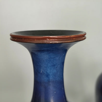 A Pair Of Doulton Lambeth Faience Vases, Late 19th Century, Decorated By Alberta L. Green