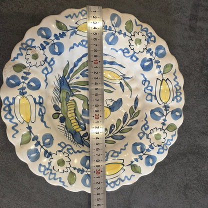 Dutch Delft Polychrome Lobed Dish 17th Century 34cm