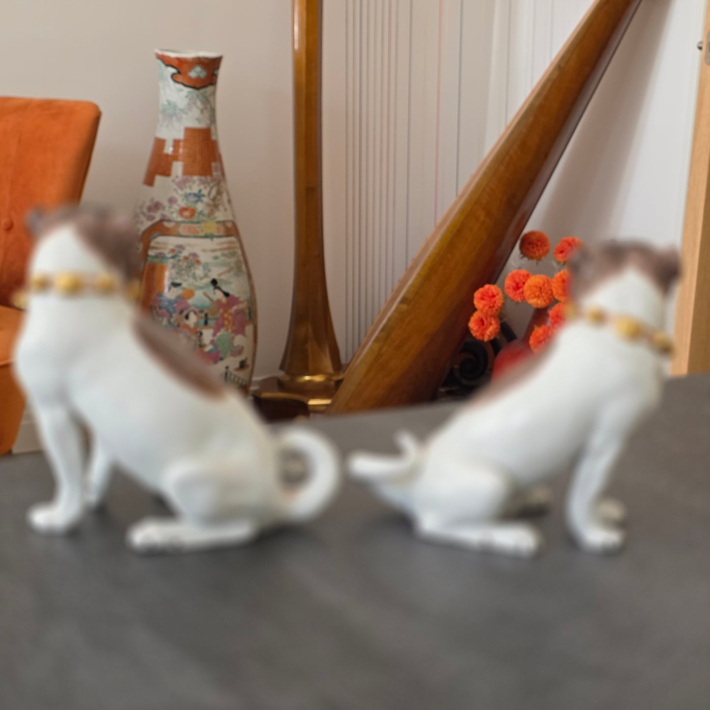 Charming Rare Pair Of Dresden Saxon Porcelain Pug Dog Figurines – Male & Female | Early 20th Century